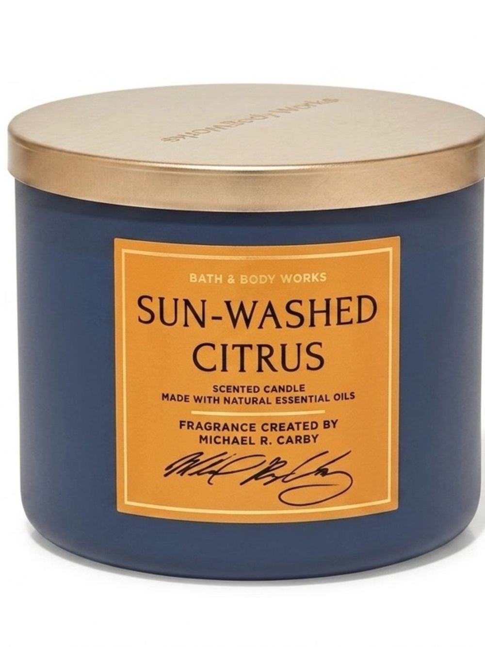 Bath and Body Works Sun-Washed Citrus Large 3-Wick Scented Candle 14.5 oz New